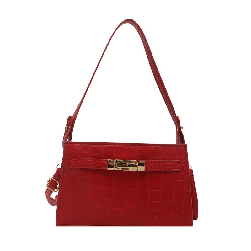 Women's PU Crocodile Pattern Shoulder Handbag