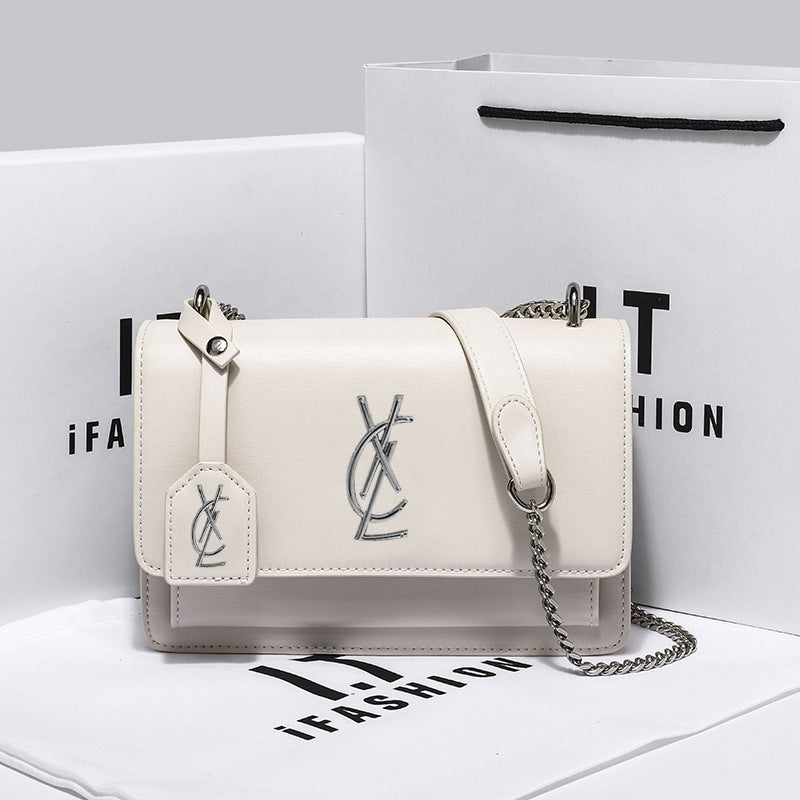 Women's Leather Bag - Genuine Cowhide Chain