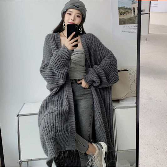 Loose Fit Long Sleeve Knitted Cardigan for Women ART42