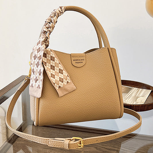 Women's Bucket Bag - PU Leather Crossbody