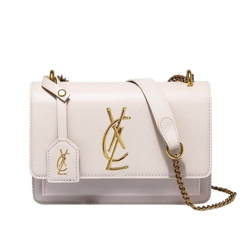 Women's Leather Bag - Genuine Cowhide Chain