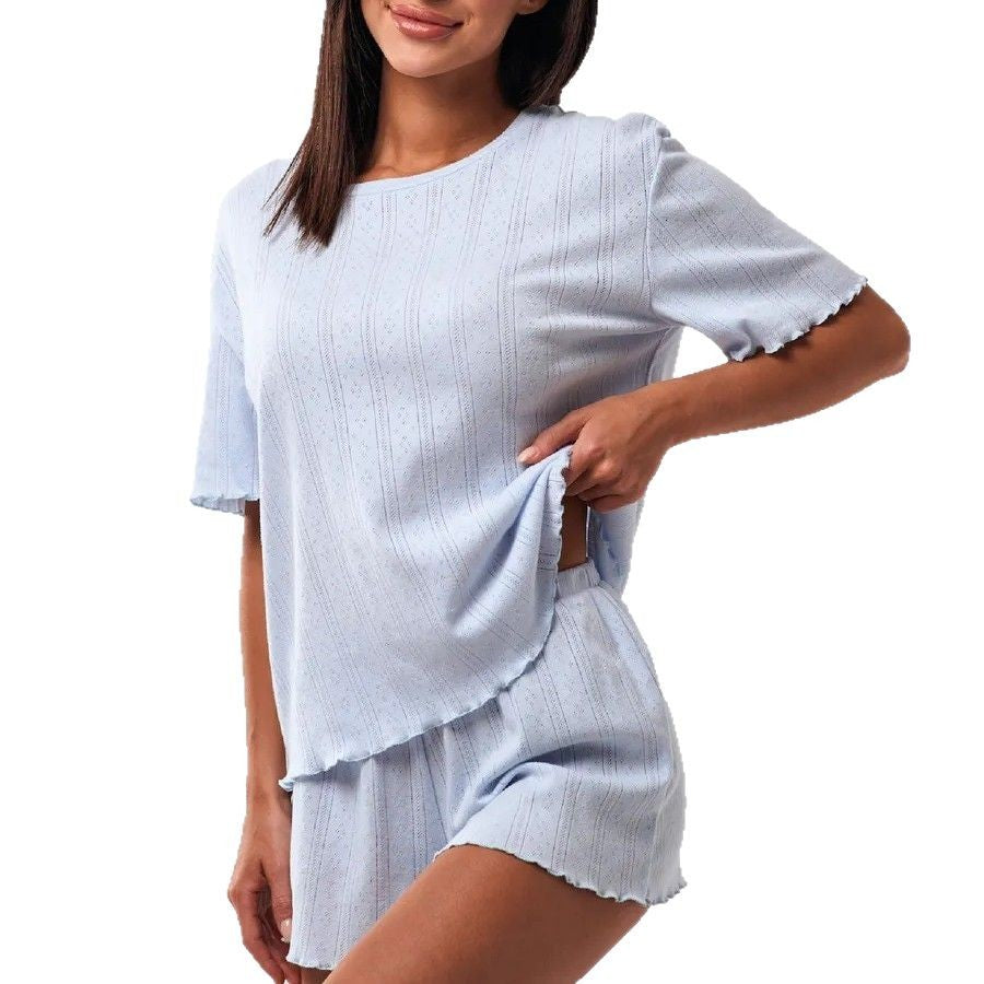 Knitted cotton comfortable and breathable women's pajamas